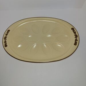 Pfaltzgraff Village Pattern Deviled Egg Plate Stoneware Americana Cottagecote
